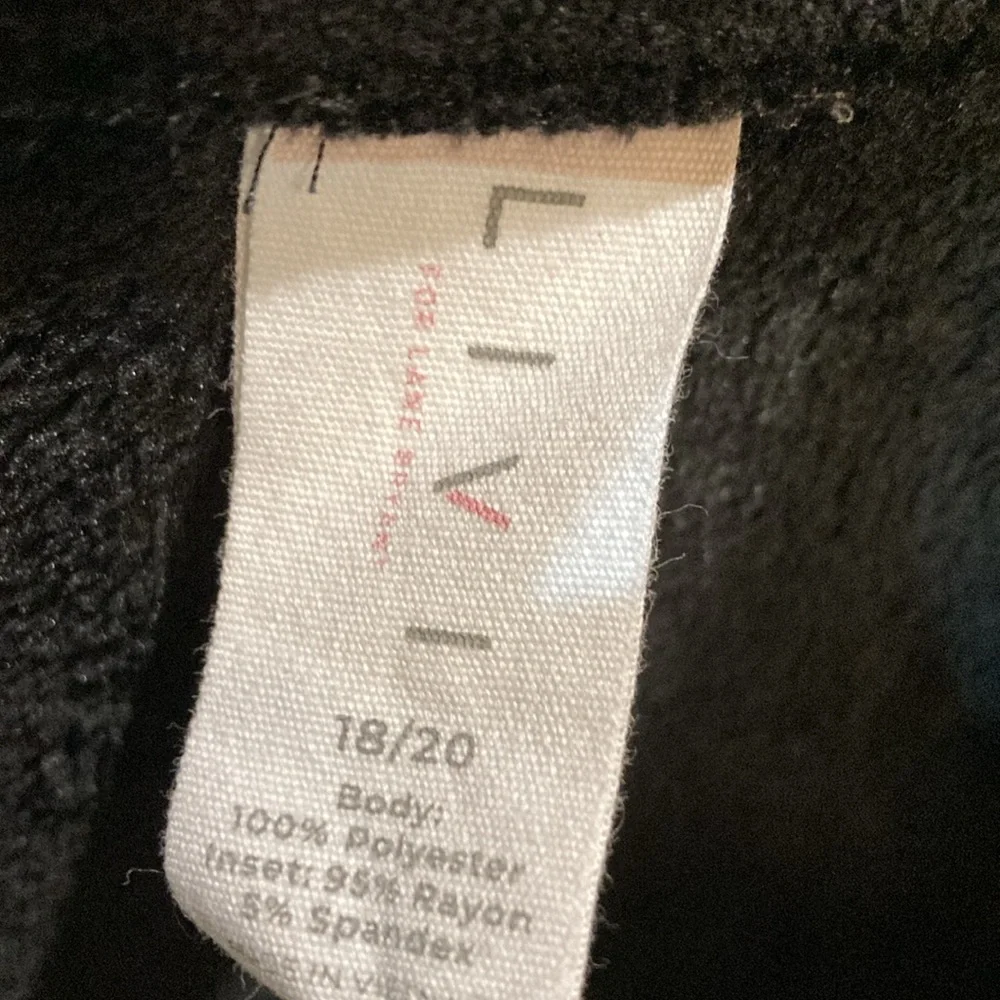 Black LIVI Fleece Half-Zip Pullover. Lane Bryant brand. Size says 18 / 20 - Picture 2 of 4